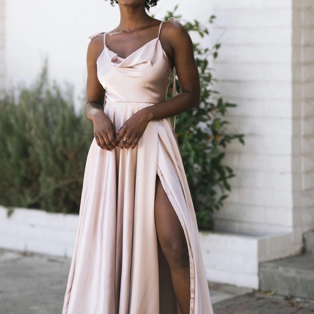 satin maxi dress
